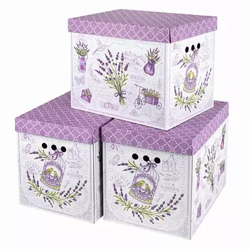 BRAUBERG Короб для хранения HOME Лаванда