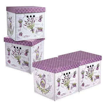 BRAUBERG Короб для хранения HOME Лаванда