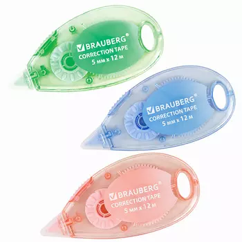 BRAUBERG Корректирующая лента 5мм x 12м