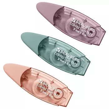 BRAUBERG Корректирующая лента PASTEL