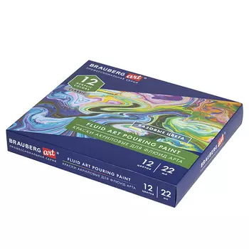 BRAUBERG Краски акриловые для техники Флюид Арт, ART CLASSIC