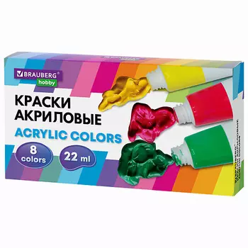 BRAUBERG Краски акриловые художественные HOBBY