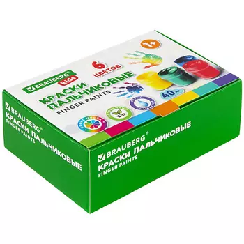 BRAUBERG Краски пальчиковые для малышей KIDS