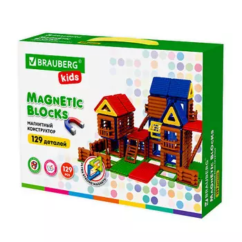 BRAUBERG Магнитный конструктор MEGA MAGNETIC KIDS