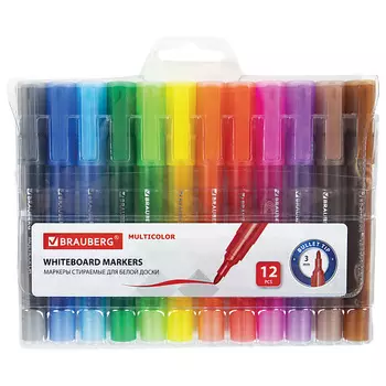 BRAUBERG Маркеры стираемые для белой доски "MULTICOLOR"