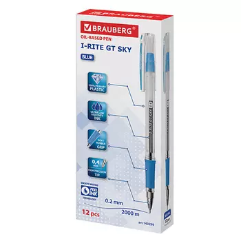 BRAUBERG Набор ручек шариковых i-Rite GT SKY 12