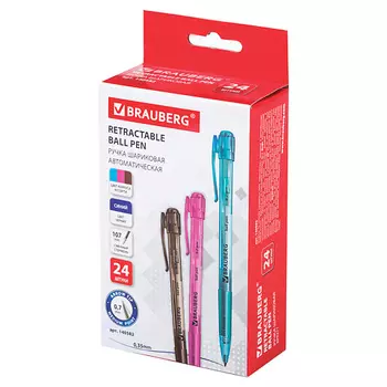 BRAUBERG Набор шариковых ручек Patrol, линия письма 0,35 мм 24