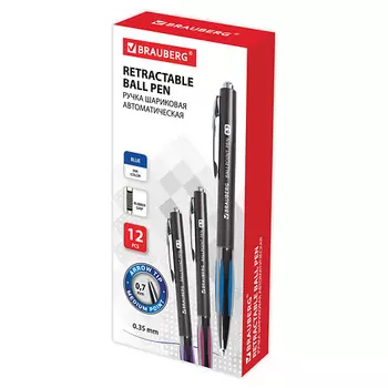 BRAUBERG Набор шариковых ручек Stripe, узел 0,7 мм 12