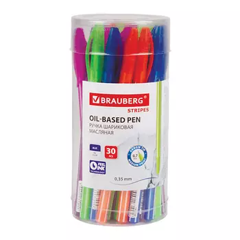 BRAUBERG Набор шариковых ручек Stripes, линия письма 0,35 мм 30