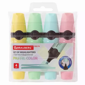 BRAUBERG Набор текстовыделителей BRAUBERG "DELTA PASTEL"