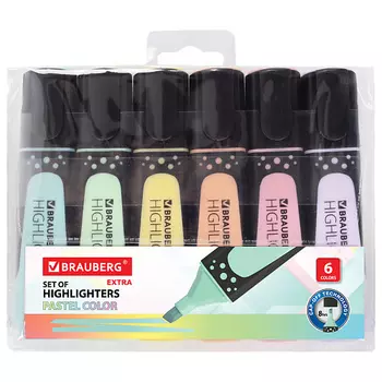 BRAUBERG Набор текстовыделителей "EXTRA PASTEL"