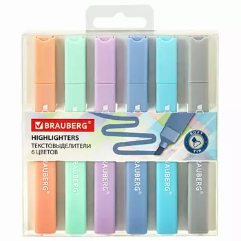 BRAUBERG Набор текстовыделителей Macaroon