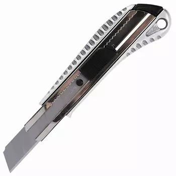 BRAUBERG Нож канцелярский 18 мм "Metallic"