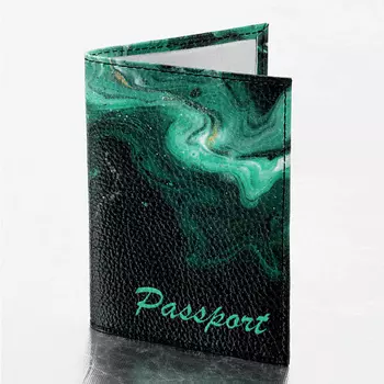 BRAUBERG Обложка для паспорта , принт "Дым", цвет черный