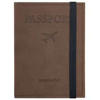 BRAUBERG Обложка для паспорта с карманами и резинкой "PASSPORT"