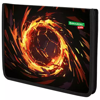 BRAUBERG Папка-конверт А4 МОЛНИЯ ВОКРУГ Огненный мяч