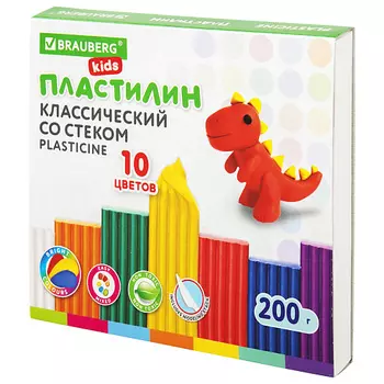 BRAUBERG Пластилин классический KIDS