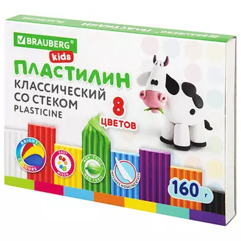 BRAUBERG Пластилин классический KIDS