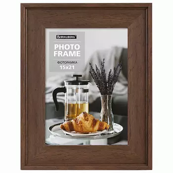 BRAUBERG Рамка 15х21см небьющаяся Walnut