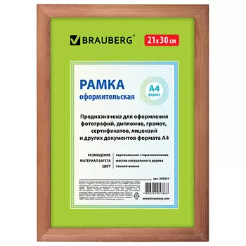 BRAUBERG Рамка 21*30 HIT