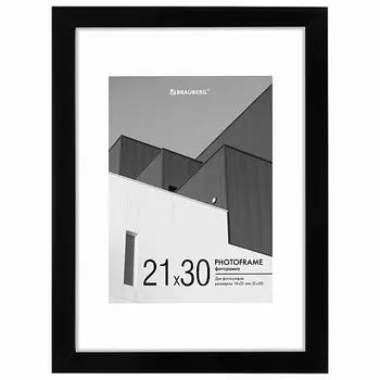 BRAUBERG Рамка 21х30см с паспарту небьющаяся New Age
