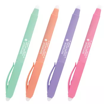 BRAUBERG Ручка стираемая гелевая с грипом SOFT&SILK PASTEL 1000.0