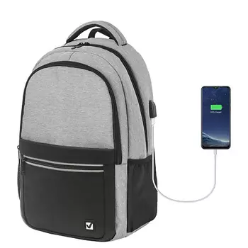BRAUBERG Рюкзак с отделением для ноутбука USB-порт, Denver