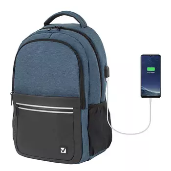 BRAUBERG Рюкзак с отделением для ноутбука USB-порт, Denver