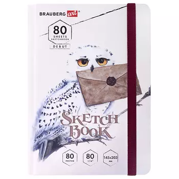BRAUBERG Скетчбук 80 листов Хогвартс