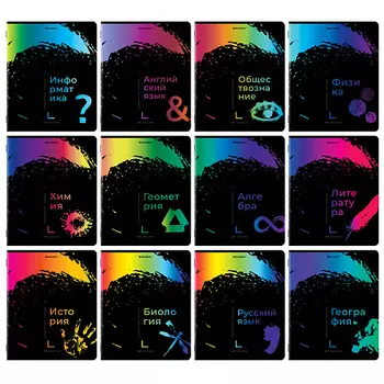 BRAUBERG Тетради предметные комплект BRIGHT COLOUR