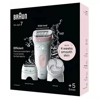 BRAUN Эпилятор Silk epil 7 Wet & Dry