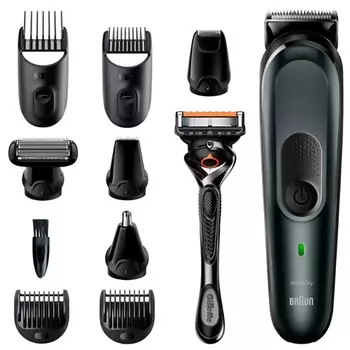 BRAUN Триммер универсальный Braun MGK7321, 10-в-1 + Бритва Gillette