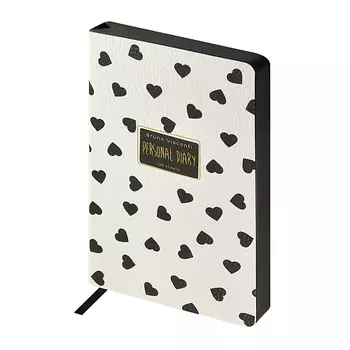 BRUNO VISCONTI Ежедневник А5 "Black&White.Сердечки"