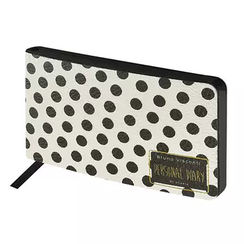 BRUNO VISCONTI Еженедельник А6 "BLACK&WHITE. Горошек"