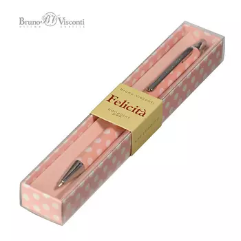 BRUNO VISCONTI Ручка "Felicita.ФАНТАЗИЯ" шариковая металлическая синяя 0,7 мм