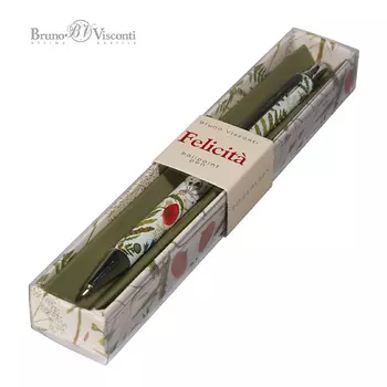 BRUNO VISCONTI Ручка "Felicita. ЛУГОВЫЕ ТРАВЫ" шариковая металлическая синяя 0,7 мм