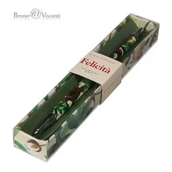 BRUNO VISCONTI Ручка "Felicita. СКАЗОЧНЫЙ ЛЕС" шариковая металлическая синяя 0,7 мм