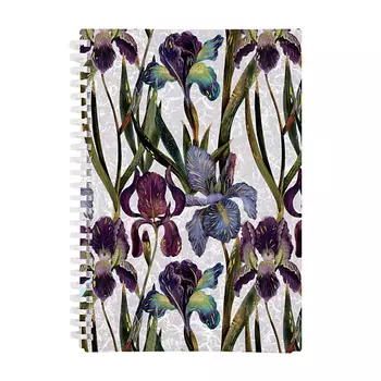 BRUNO VISCONTI Тетрадь А5 на силиконовом гребне"Ирисы"