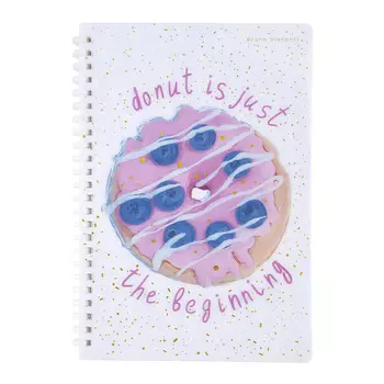 BRUNO VISCONTI Тетрадь А5 на силиконовом гребне"Donut"