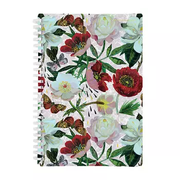 BRUNO VISCONTI Тетрадь А5 на силиконовом гребне"Пионы"