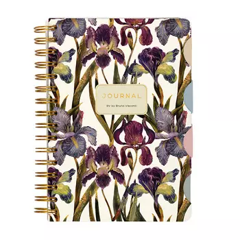 BRUNO VISCONTI Записная книжка А5 с разделителями "Ирисы"