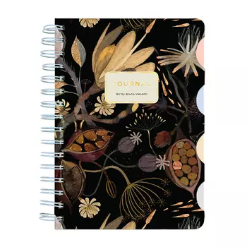 BRUNO VISCONTI Записная книжка А5 с разделителями "НОЧНЫЕ ЦВЕТЫ"