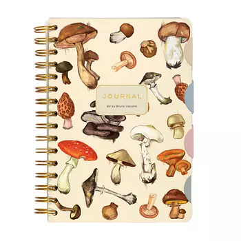 BRUNO VISCONTI Записная книжка А5 с разделителями "Грибная феерия"