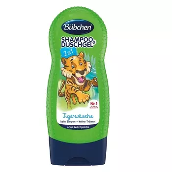 BÜBCHEN Детский шампунь и гель для душа "Тигр" для детей с 3-х лет Серия Кидс 3+