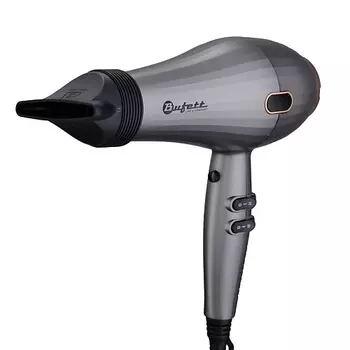 BUFETT Фен профессиональный Bufett WHD 721AC 3 насадки, 2400Вт, серебристый, 640721