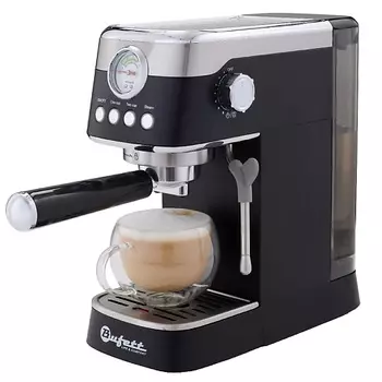 BUFETT Кофеварка рожковая с капучинатором Bufett черная, 640628