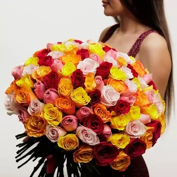 БУКЕТНАЯ ЛАВКА 101 роза микс