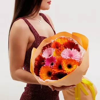 БУКЕТНАЯ ЛАВКА 15 гербер микс