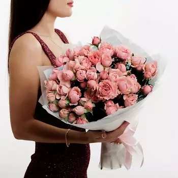 БУКЕТНАЯ ЛАВКА 15 Кустовых роз - Джульетта