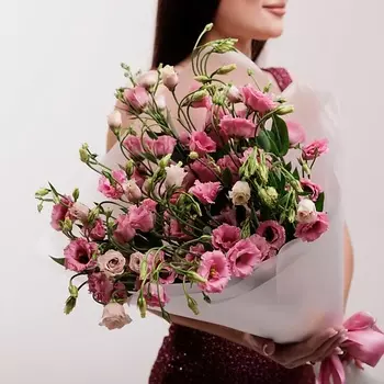 БУКЕТНАЯ ЛАВКА 15 Розовых эустом